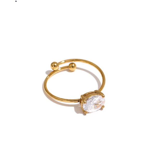 Eli 18K Gold Plated Dainty Ring