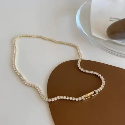 Starlight 18K Gold Plated Tennis Chain Necklace