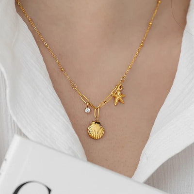 Marina 18K Gold Plated Charm Necklace