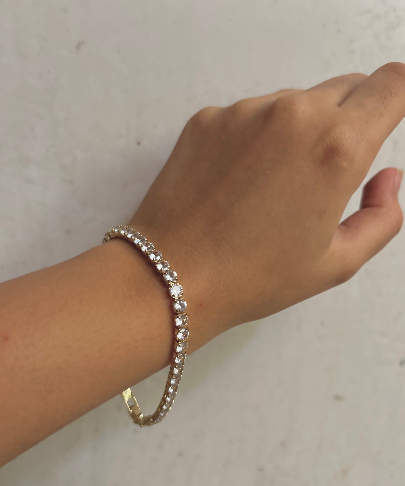Liyana 18K Gold Plated Tennis Chain Bracelet